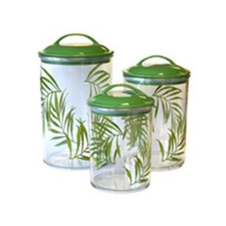 RESTON LLOYD Reston Lloyd 11140 3pc Acrylic Canister Set  Corelles Bamboo Leaf 11140